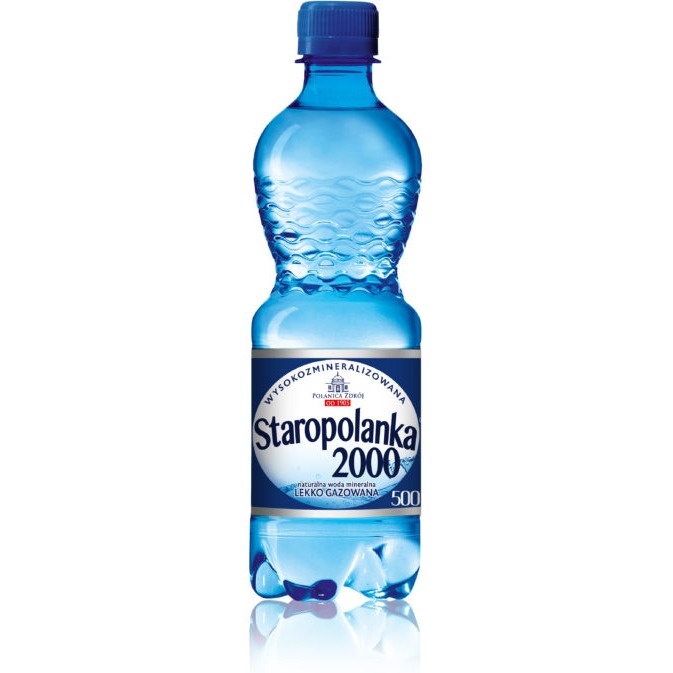 Woda mineralna STAROPOLANKA 2000 0,5l(12)lekko gazowana