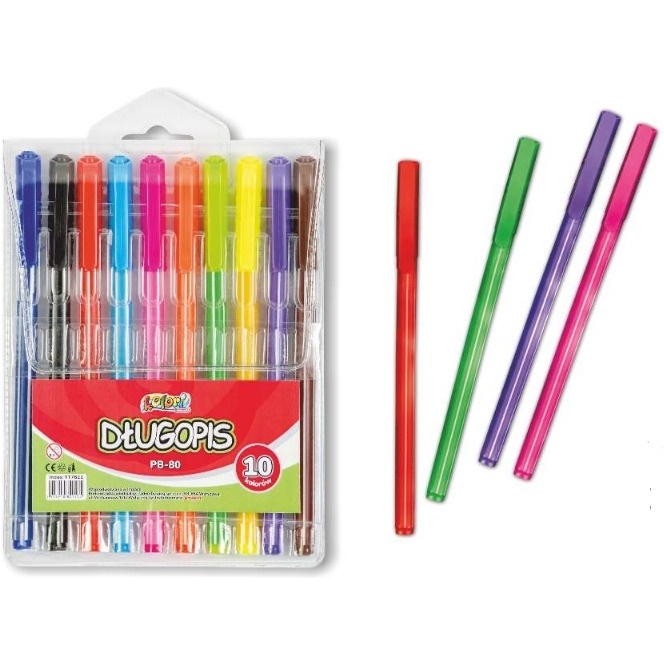 Długopis 10kolorów, 0,7mm PB-80 TT7822 TADEO