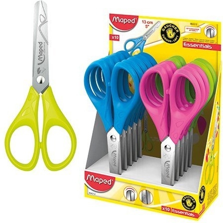 Nożyczki ESSENTIALS szkolne 13cm dla leworęcznych MAPED 464312