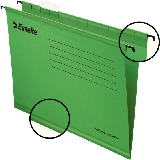 Teczki zawieszane A4 PENDAFLEX STANDARD zielone 25szt 90318 ESSELTE