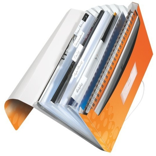 # Teczka 6przegródek LEITZ WOW A4 pomarańczowa 250k 45890044