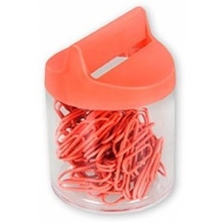 Spinacz powlekany neonowy pomarańczowy 28mm (100) opakowanie magnetyczne 6028M100-065
