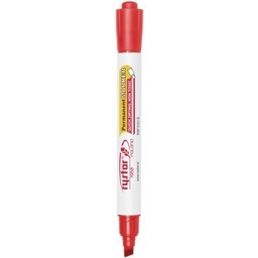 Marker permanentny ścięty RSP-0121/B czerwony RYSTOR RMP-2