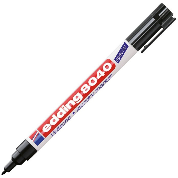 Marker do bielizny 8040 czarny EDING końcowka okrągła