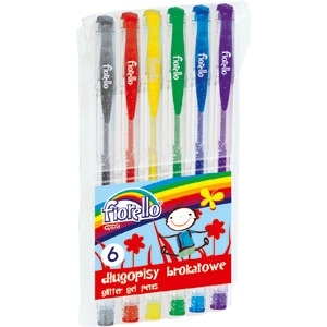 Pióra żel.GRAND z brok.6kolor. 160-1810