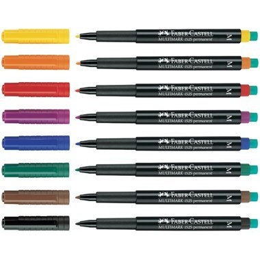 Foliopis z gumką OHP MULTIMARK S 0.4 czarny 10szt 152399 FABER-CASTELL