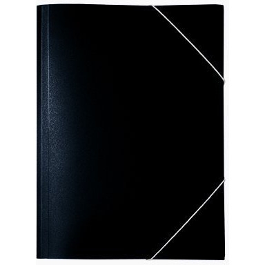 Teczka A4 z gumką szeroka czarna TG-02-05 BIURFOL