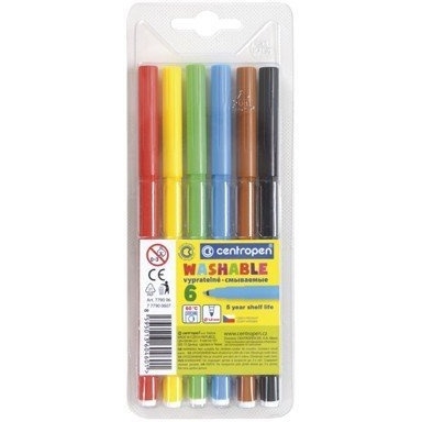 Flamastry komplet 6kolorów CENTROPEN 7550/06