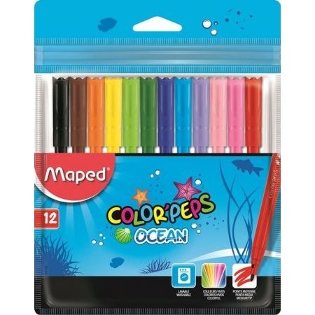 Flamastry COLORPEPS OCEAN 12 kolorów ETUI 845720 MAPED