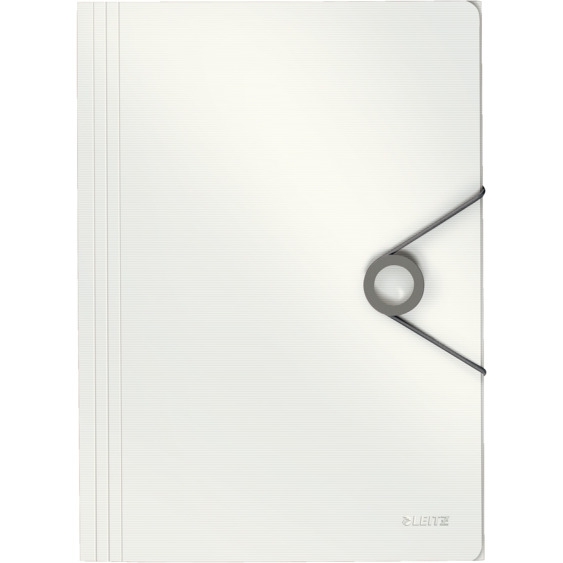 Teczka z gumką PP LEITZ SOLID A4 biała 45631001