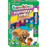 Flamastry BAMBINO dwustronne Jumbo 12kolorów (sztuk) ST.MAJEWSKI