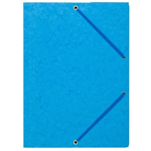 Teczka z gumką rogi DATURA/NATUNA A4 preszpan jasna niebieska 390g