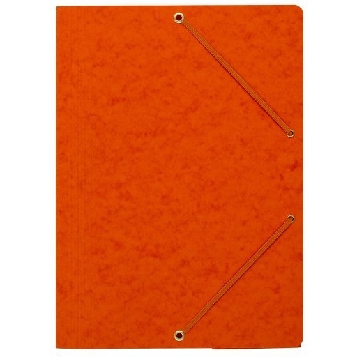 Teczka z gumką rogi DATURA/NATUNA A4 preszpan pomarańczowa 390g