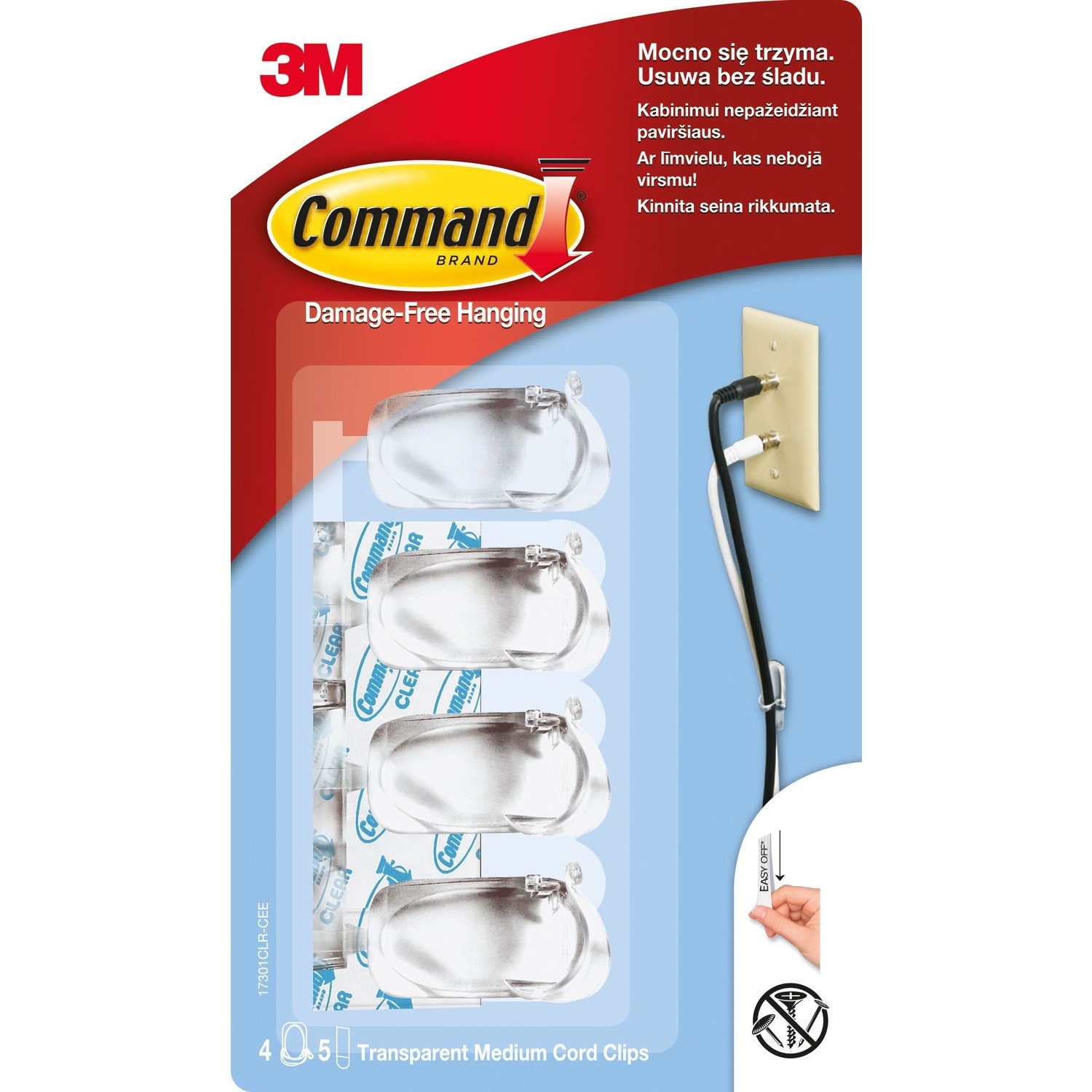 Uchwyty do kabli 3M COMMAND 17301 CRL 3M-XA004837564/004887387