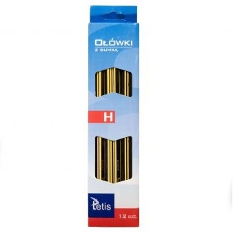 Ołówek z gumką twardość H (12) KV050-H TETIS