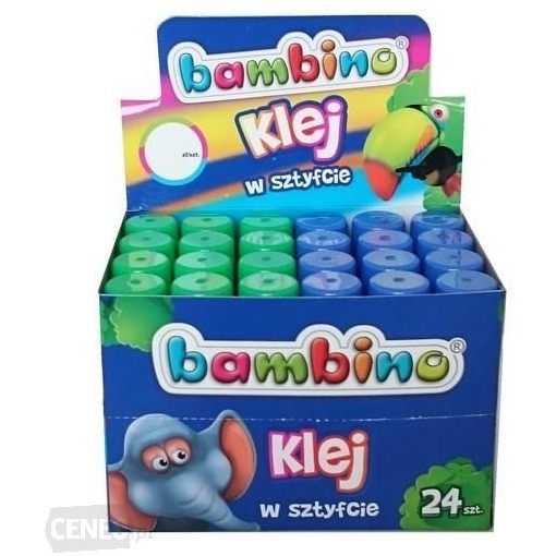 Klej w sztyfcie 15g BAMBINO (24) display 3073 ST.MAJEWSKI