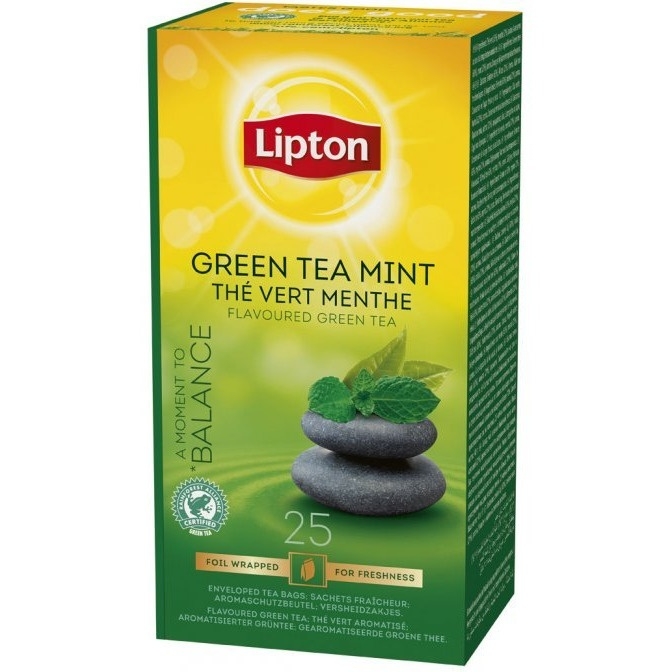 Herbata LIPTON Green Tea Mint (25 kopert fol.)
