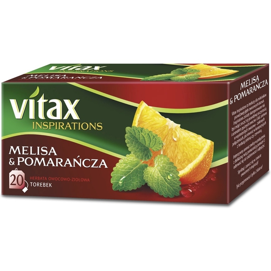 Herbata VITAX INSPIRATIONS (20 saszetek) Melisa&pomarańcza 33g zawieszka