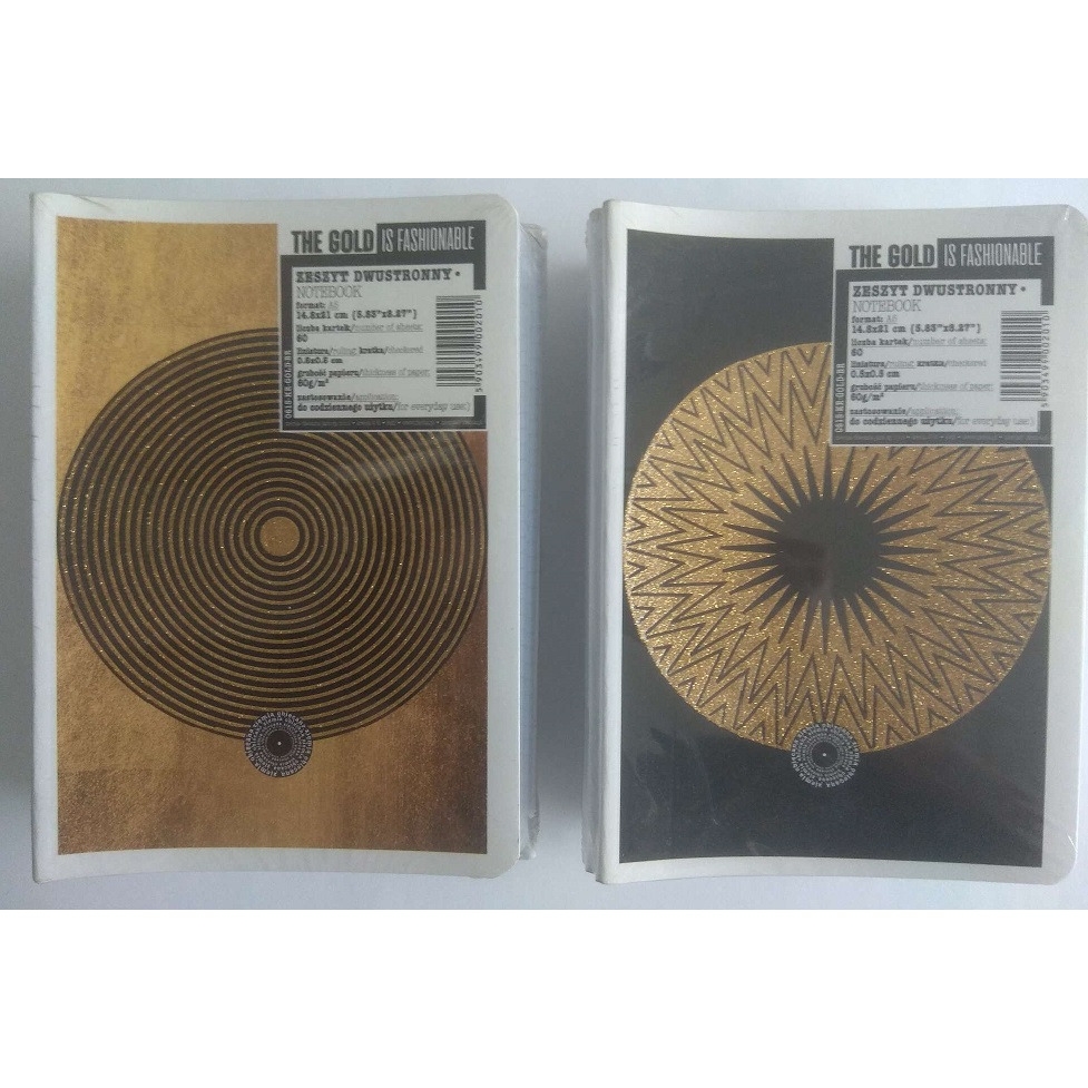 Zeszyt A5 60k kratka z brokatem GOLD RUSH Ziemia Obiecana