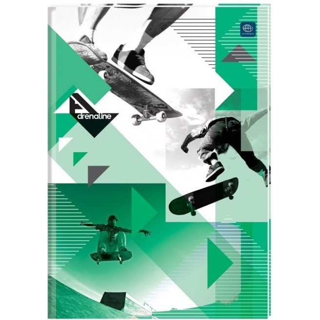 Brulion A5 96k linia mix wzorów twarda oprawa INTERDRUK