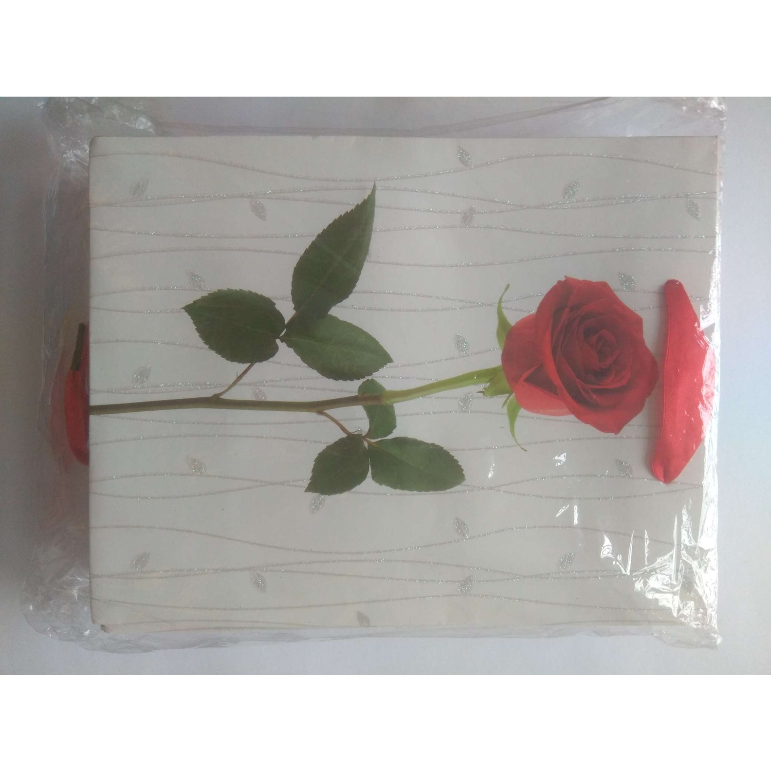 Torebka LUX z brokatem A5 RÓŻA 18x24x8cm (12) ROZETTE