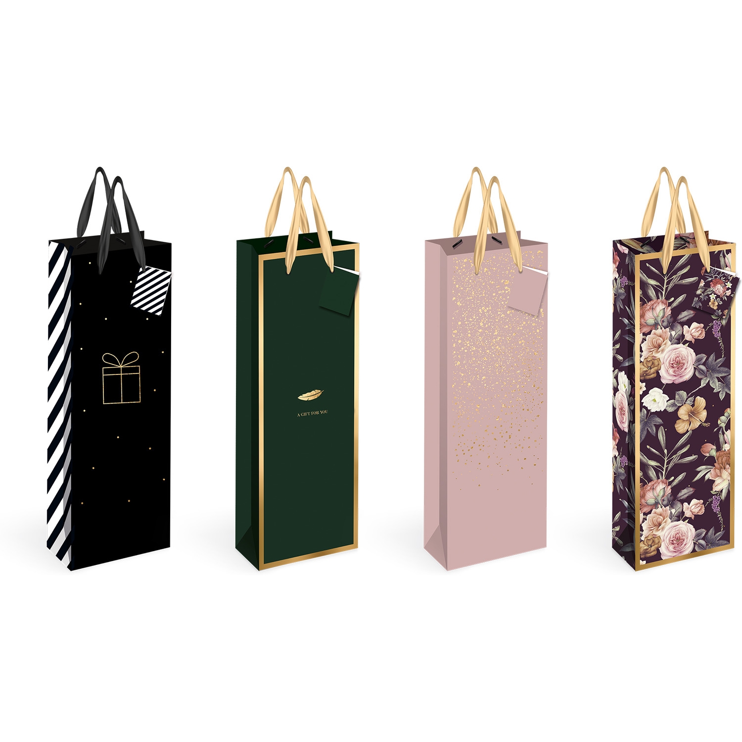 Torebka na butelka GOLD 13x36x8cm 210g. INTERDRUK