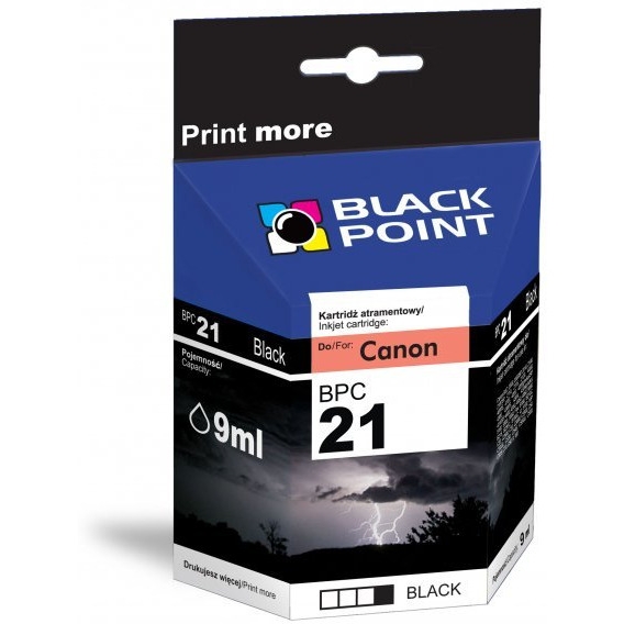 Tusz BLACK POINT CANON BPC21B czar(BCI21B) BJC 2000/4000/5000 10.5ml