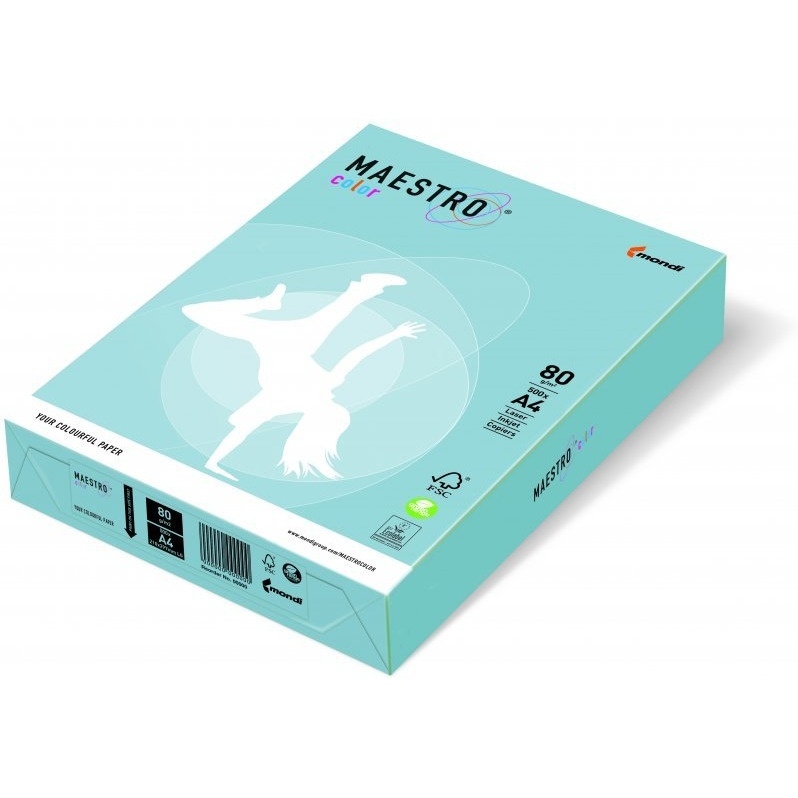 Papier xero MAESTRO COLOR A4 80g OBL70 błękit arktyczny