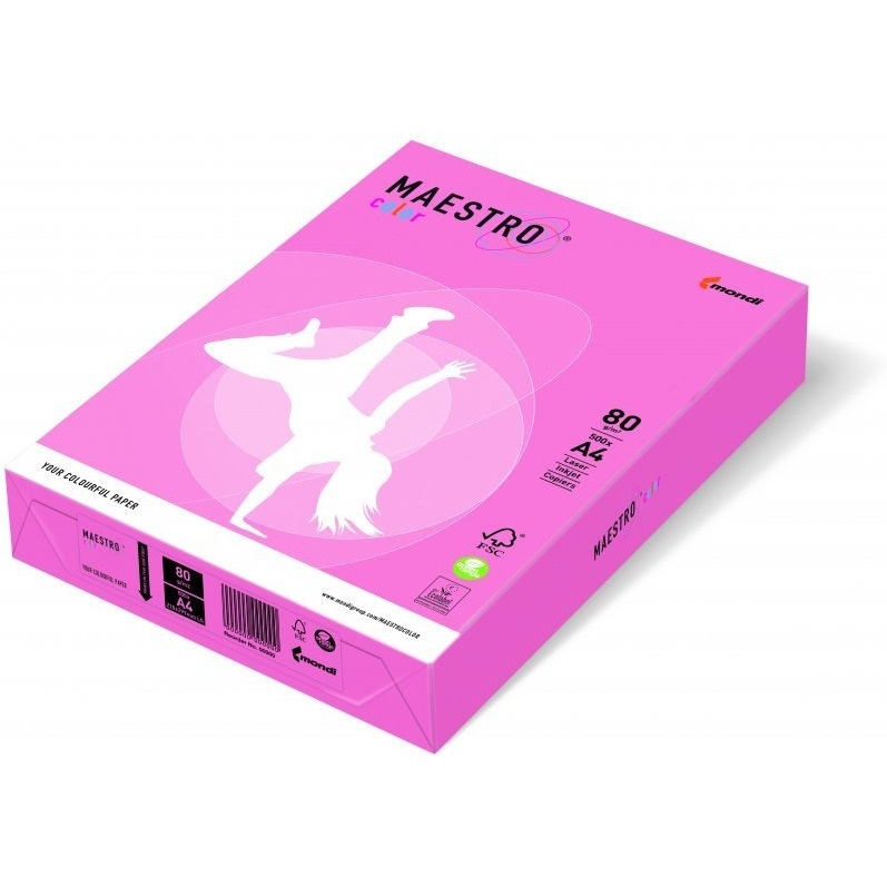 Papier xero MAESTRO COLOR A4 80g OPI74 flamingo