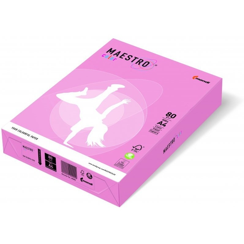Papier xero MAESTRO COLOR A4 80g PI25 różowy