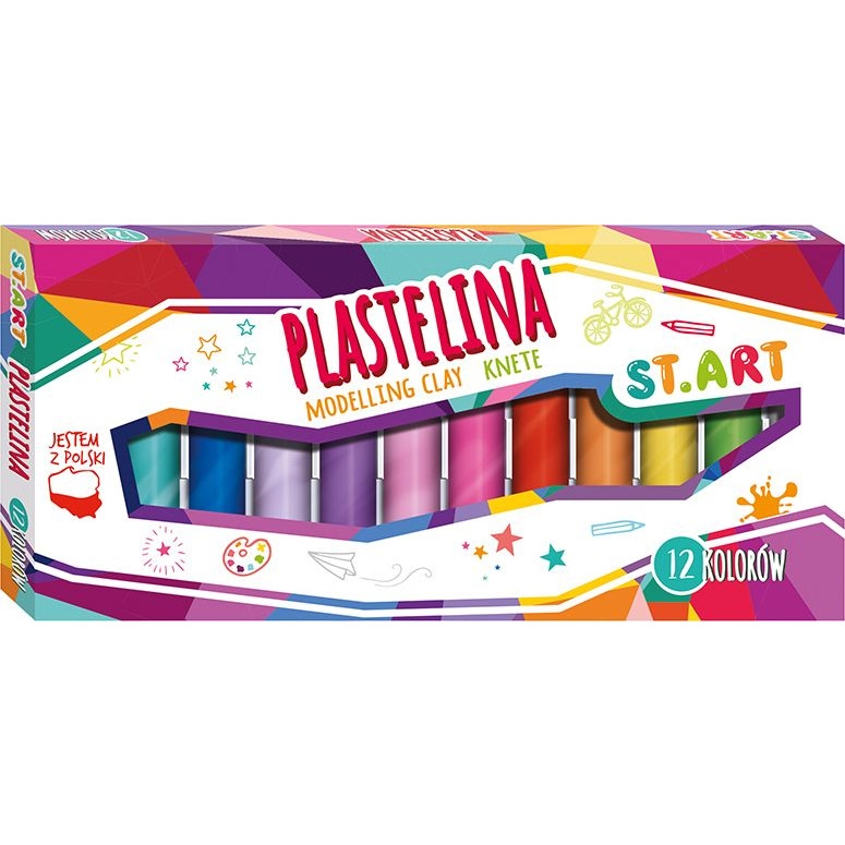 Plastelina ST.ART 12 kolorów 3718 ST.MAJEWSKI
