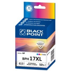 Tusz BLACK POINT (BPH17XL) kolor 615str zamiennik HP (17/C6625A)