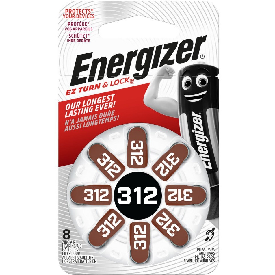 Bateria cynkowo-powietrzna ENERGIZER PR41/312 1,4V (8szt) do aparatów słuchowych