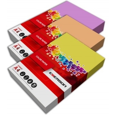 Papier xero A4 80g mix int1001 czer,ró,bł,słon,mięt.100ark xem1001n