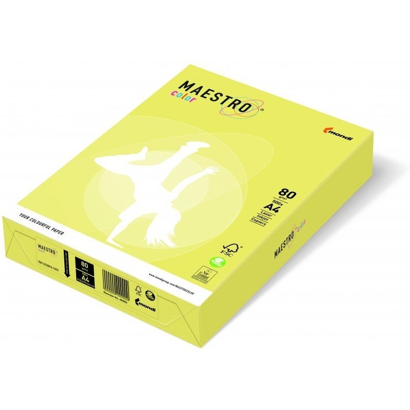 Papier xero MAESTRO COLOR A4 80g ZG34 cytrynowy