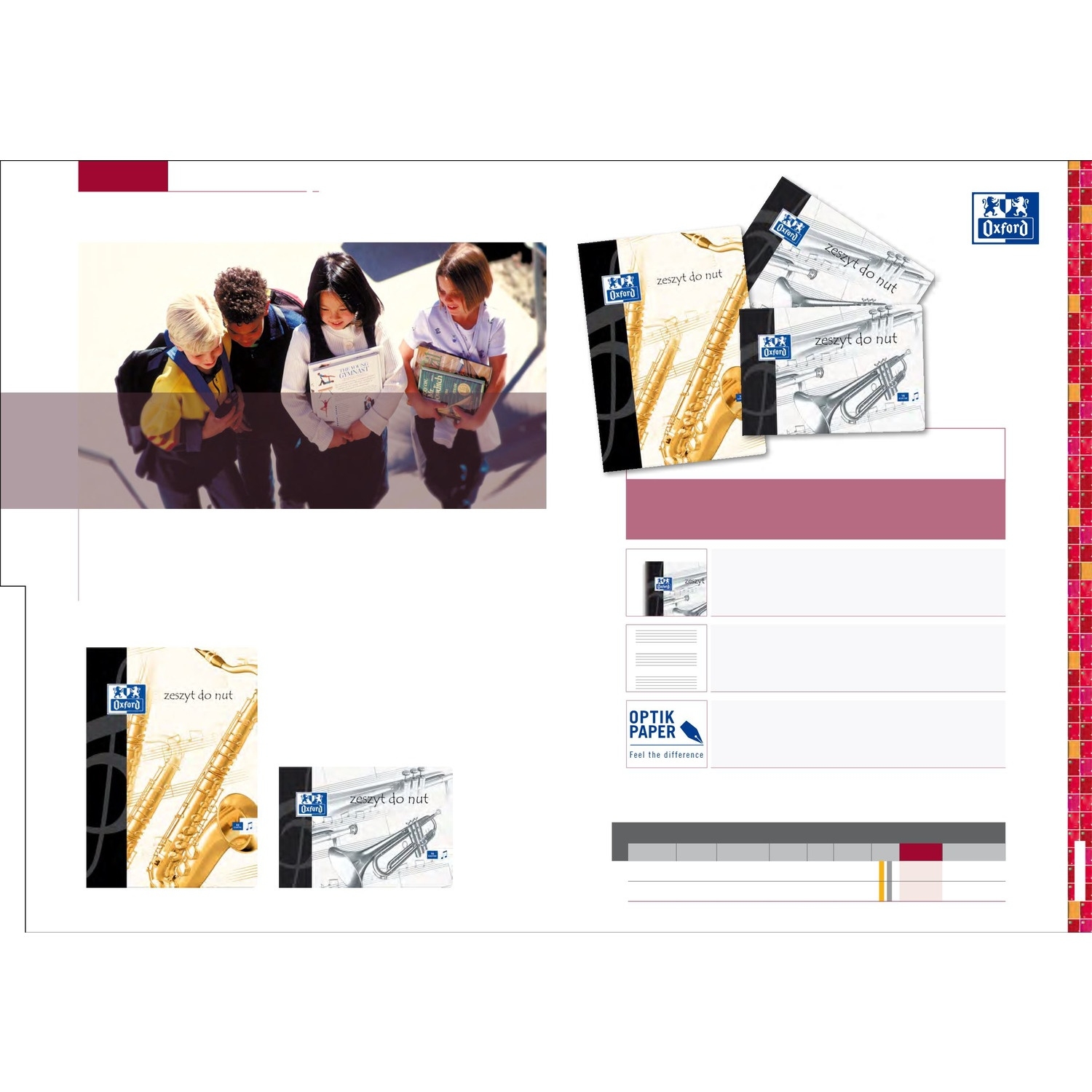 Zeszyt do nut A4 32k OXFORD 90g 100302252 TOP41315200