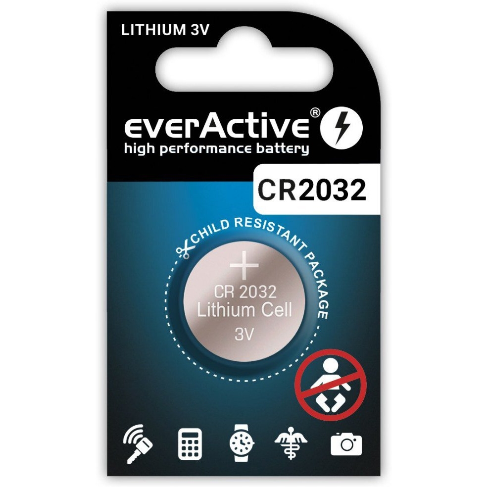 Bateria litowa EVERACTIVE CR2032 blister