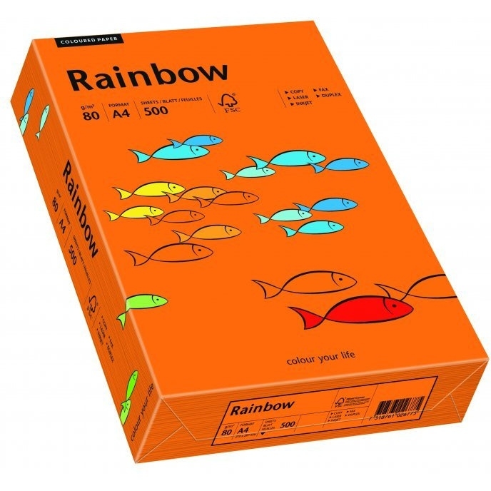 Papier xero kolorowy RAINBOW R26 ciemnopomarańczowy 88042453