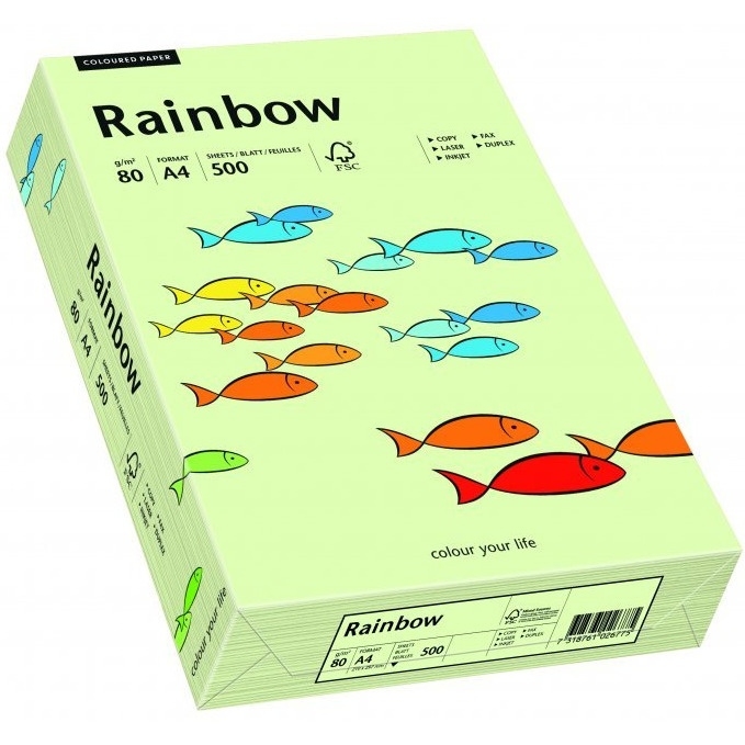 Papier xero kolorowy RAINBOW bladozielony R72 88042585