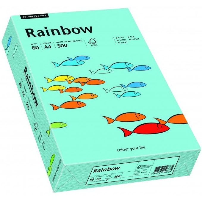 Papier xero kolorowy RAINBOW morski R84 88042717
