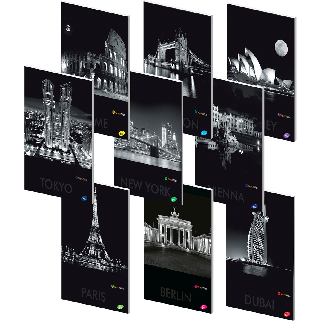 Zeszyt A4 60k. kratka Miasta Nocą EL-M1-060-KA4