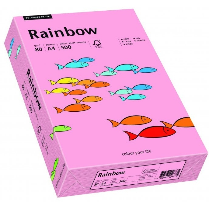 Papier xero kolorowy RAINBOW różowy R55 88042541