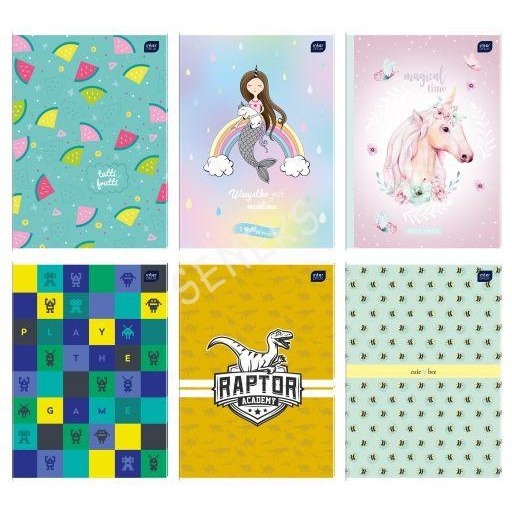 Zeszyt A4 32k. kolorowa 3linia INTERDRUK