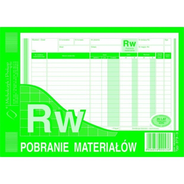 373-3 RW pobranie materiałów MICHALCZYK&PROKOP A5 80 kartek