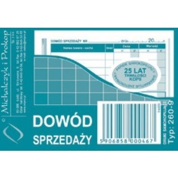 260-9 Dowód sprzedaży MICHALCZYK&PROKOP A7 80 kartek