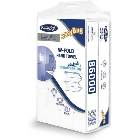 Ręcznik W-Fold Membrane plus 3w 1500szt. 86000 Luxury BulkySoft