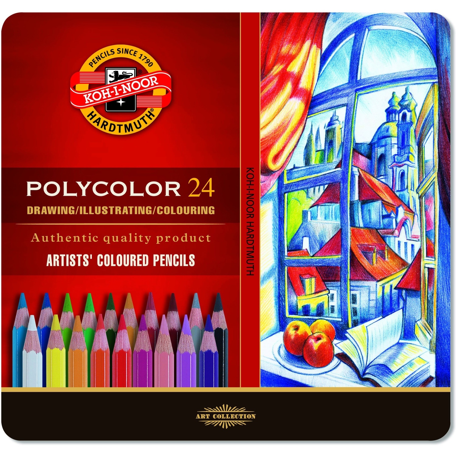 Kredki POLYCOLOR 24k 3824 op.metal KOH-I-NOOR