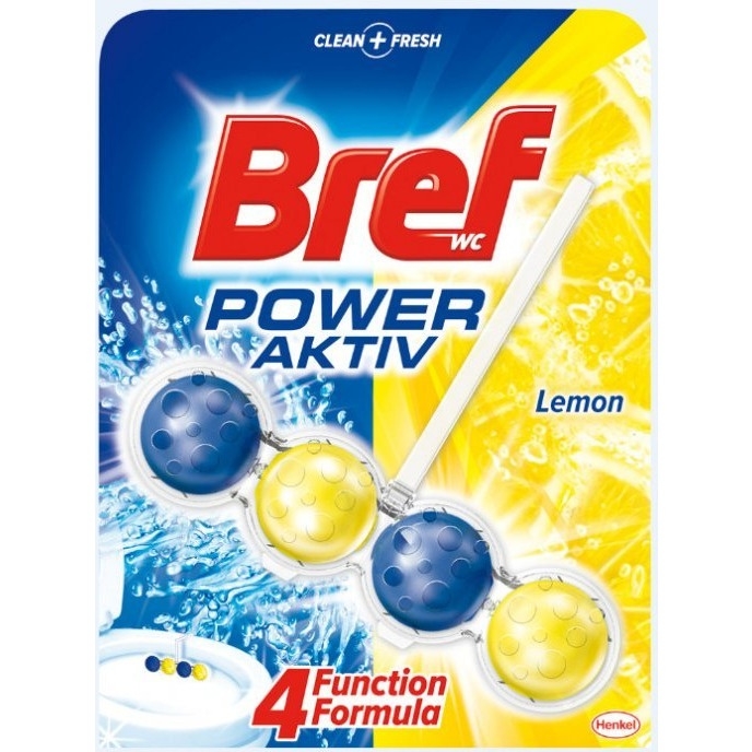 Zawieszka WC BREF POWER AKTIV 50g Lemon kulki 625197