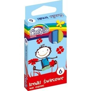 Kredki FIORELLO świecowe 6 kolorów 170-1381