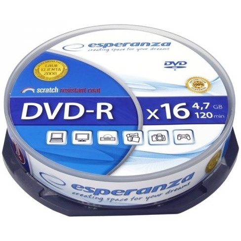 DVD-R ESPERANZA.4 7GB X16 CAKE BOX 10szt 1111